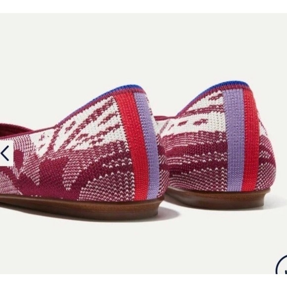 Rothy’s The Botanical Burgundy Bow Retired Flat Size W10.5 NWOT - Picture 2 of 10